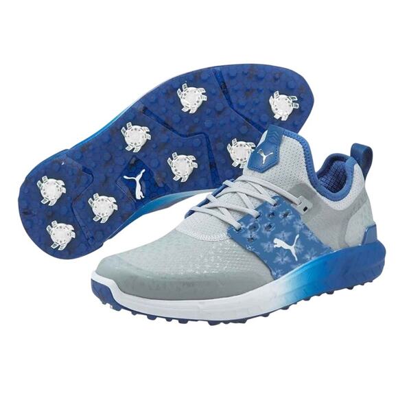 Puma Mens Ignite Pollination Golf Sneakers US 9 M EU 42 Blue Grey Athletic NWOB - Picture 1 of 12